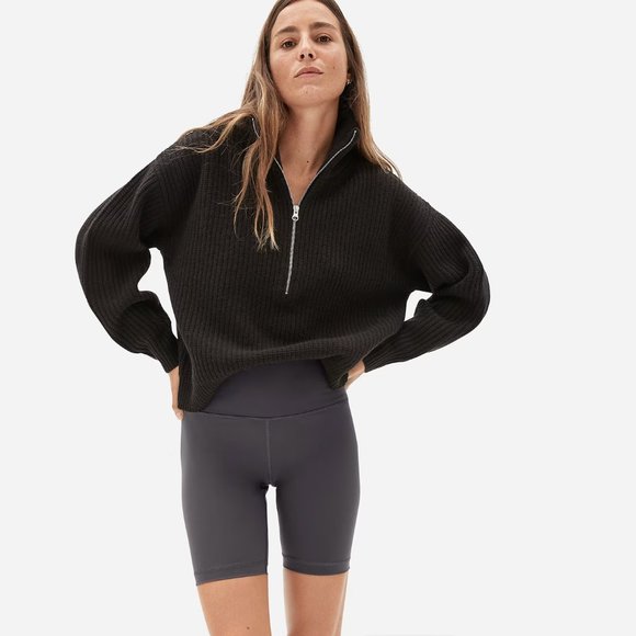 NEW Everlane Athletic Wear The Perform Bike Short Biker Cycling Shorts Ink Grey - Picture 4 of 8